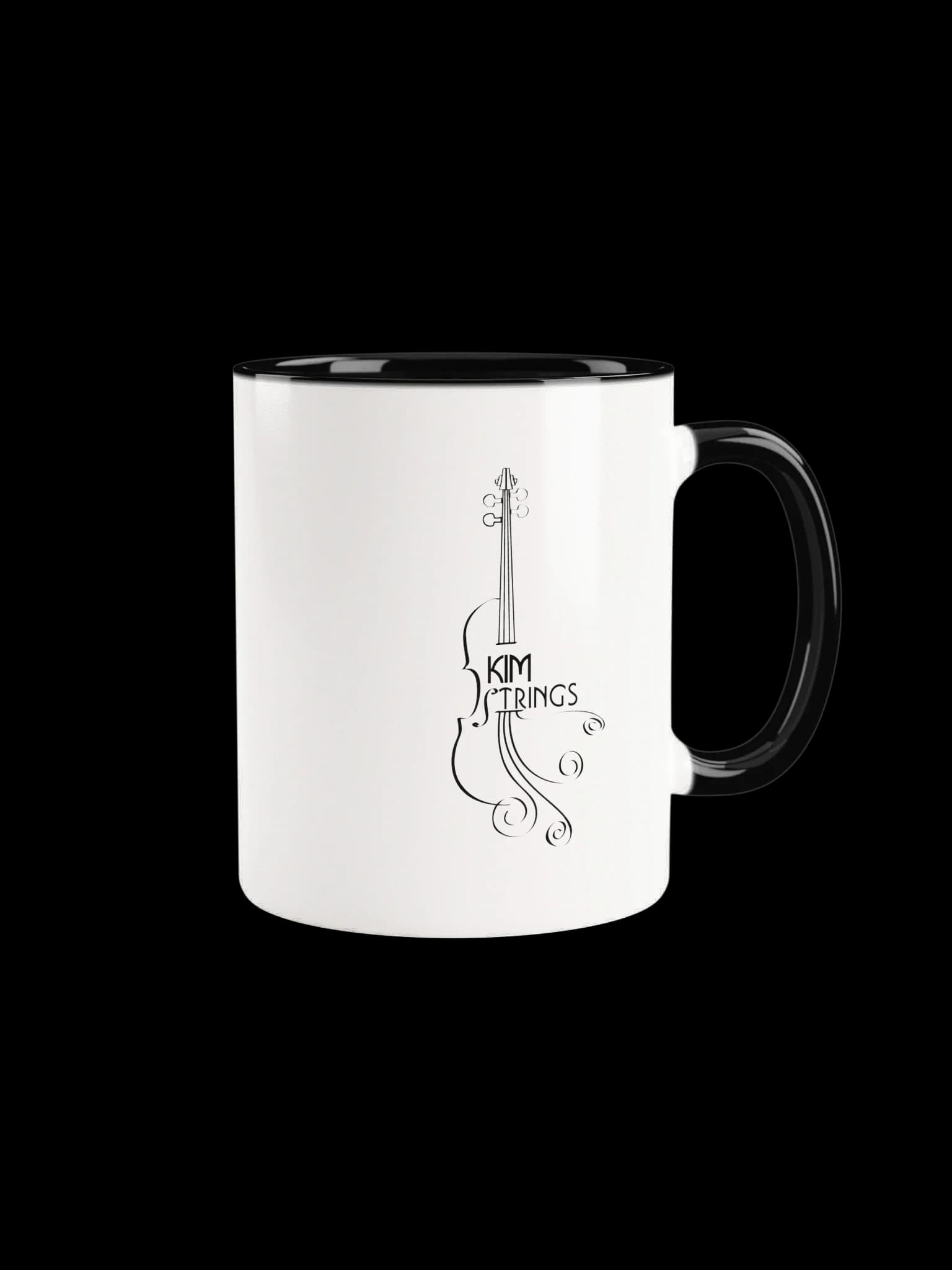 Kim Strings Music Black Logo Mug - Black Inside